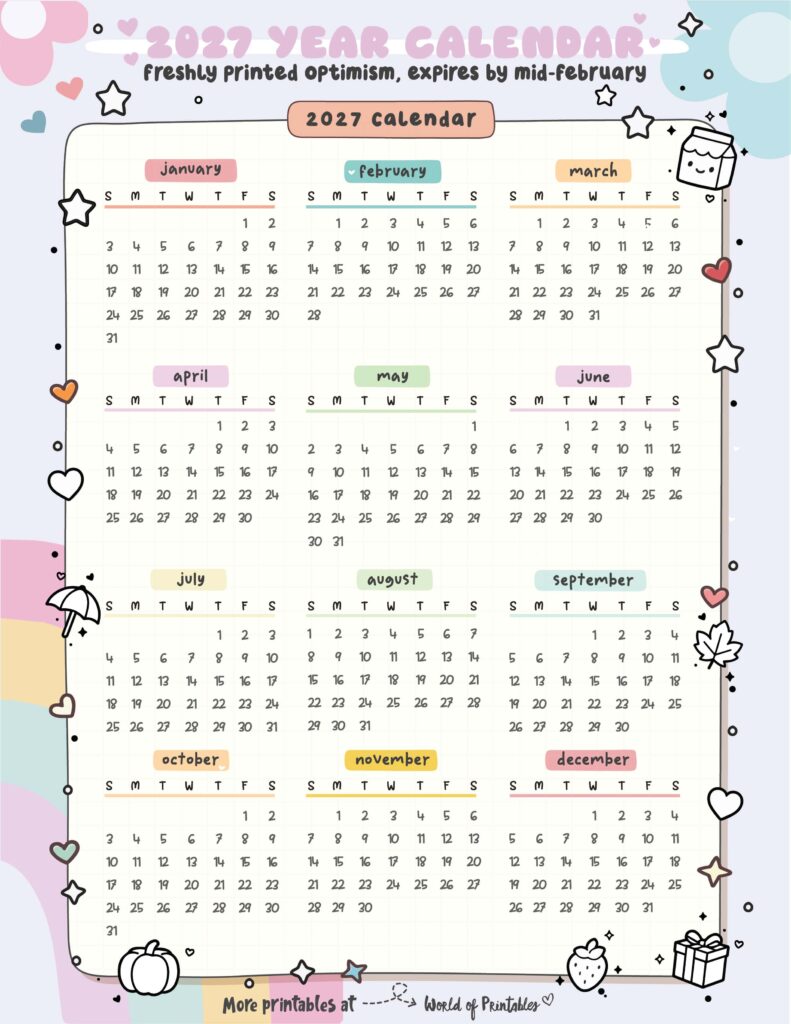 Printable 2027 Year Calendar-39