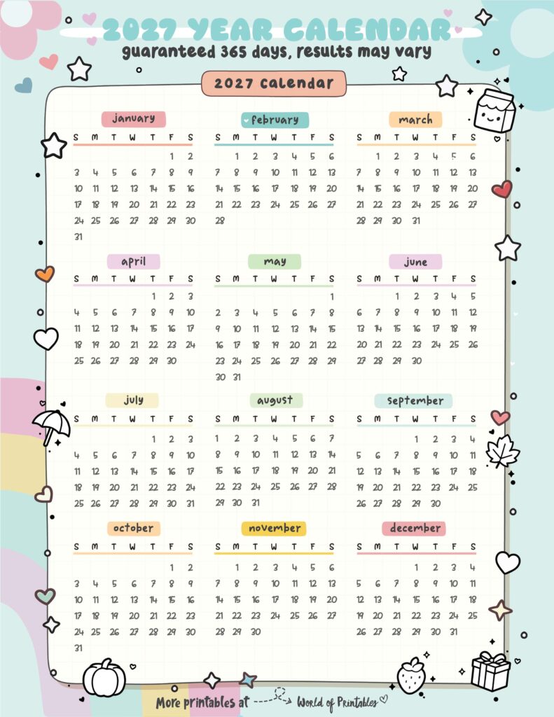 Printable 2027 Year Calendar-40