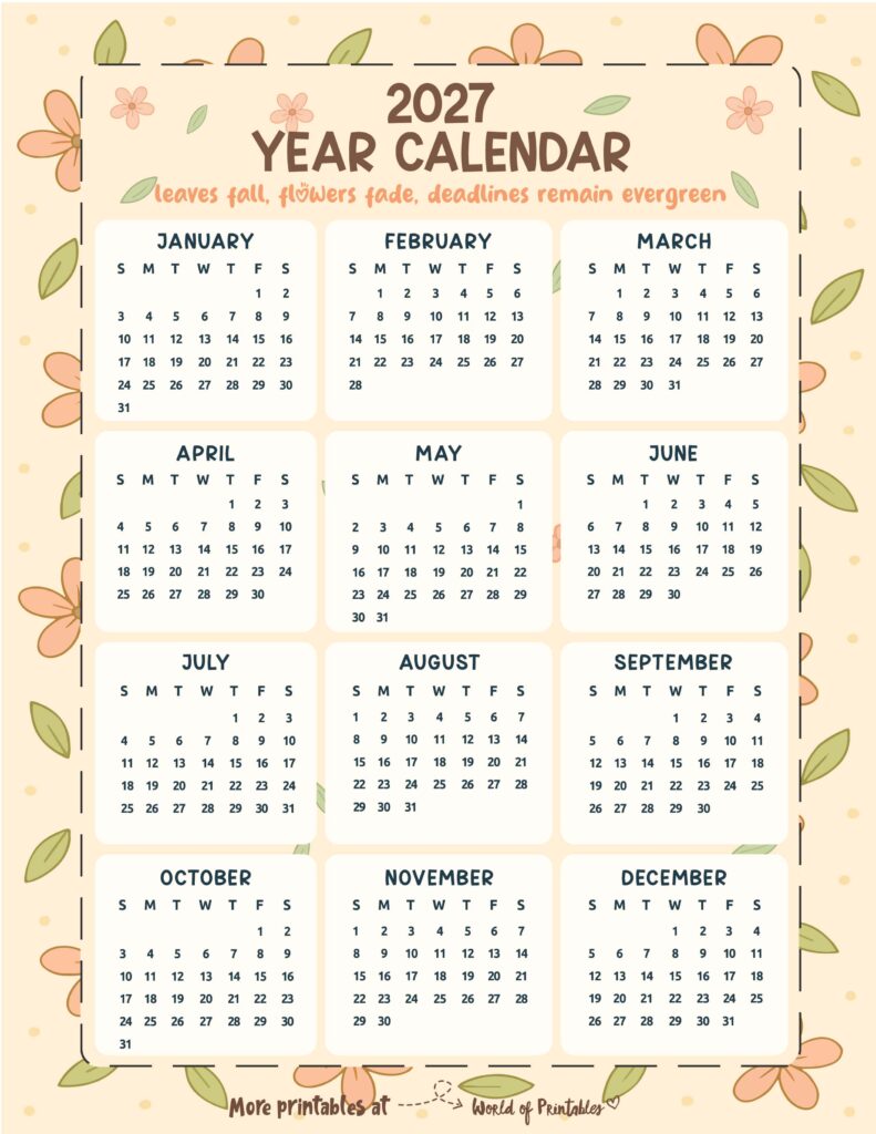 Printable 2027 Year Calendar-44