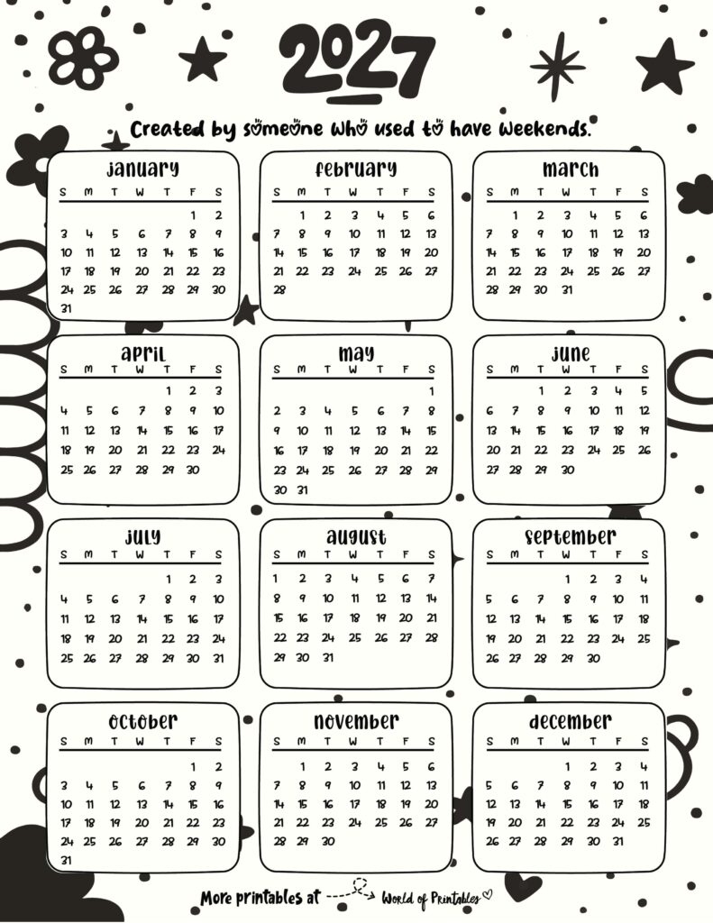 Printable 2027 Year Calendar-46