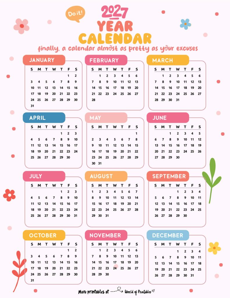 Printable 2027 Year Calendar-47