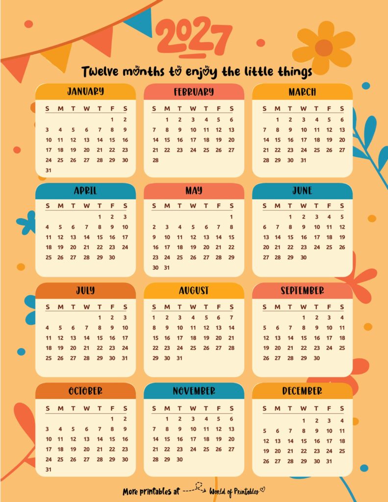 Printable 2027 Year Calendar-48
