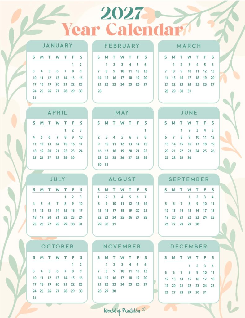 Printable 2027 Year Calendar-51