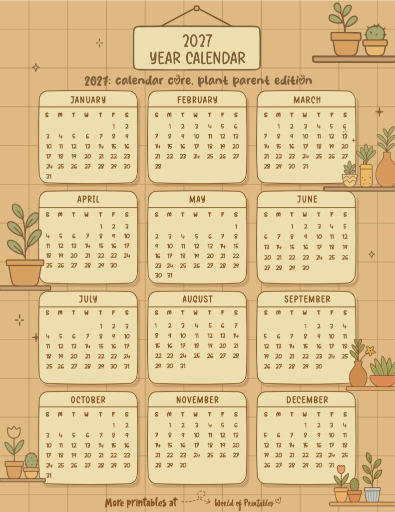 Printable 2027 Year Calendar-53