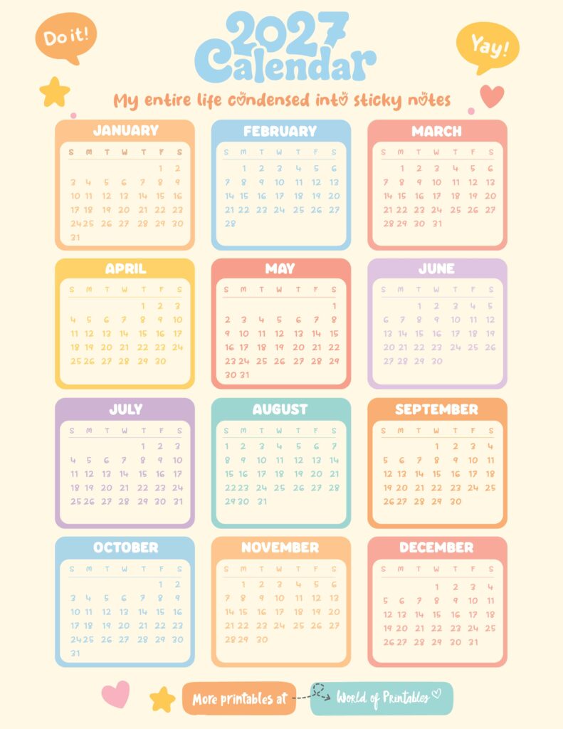 Printable 2027 Year Calendar-54