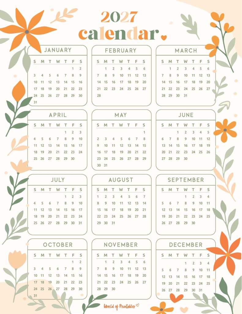 Printable 2027 Year Calendar-56