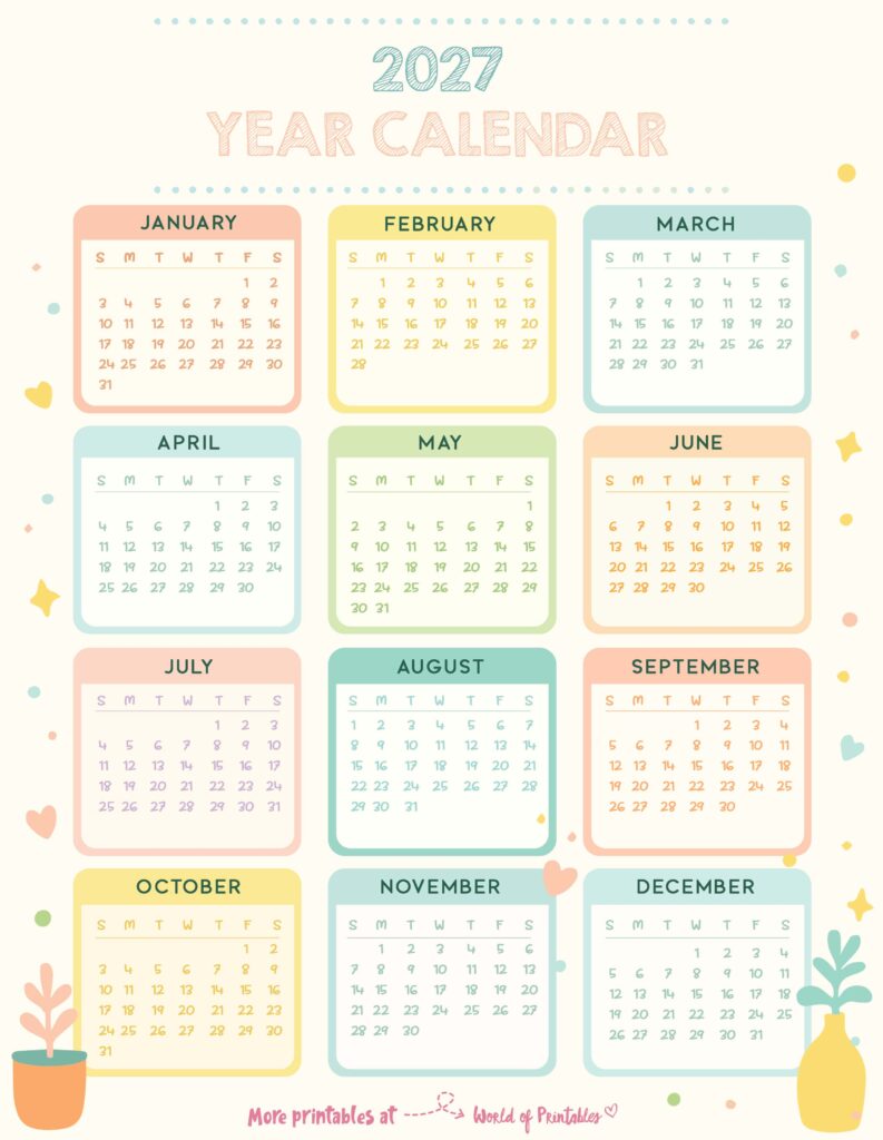 Printable 2027 Year Calendar-57