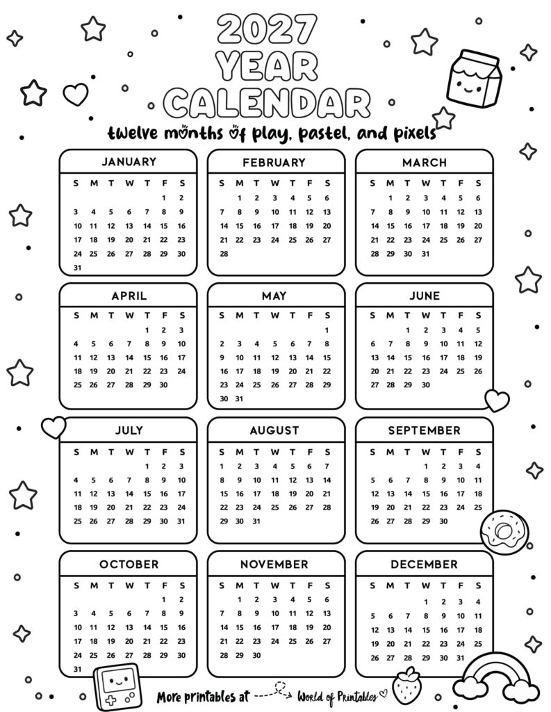 Printable 2027 Year Calendar-60