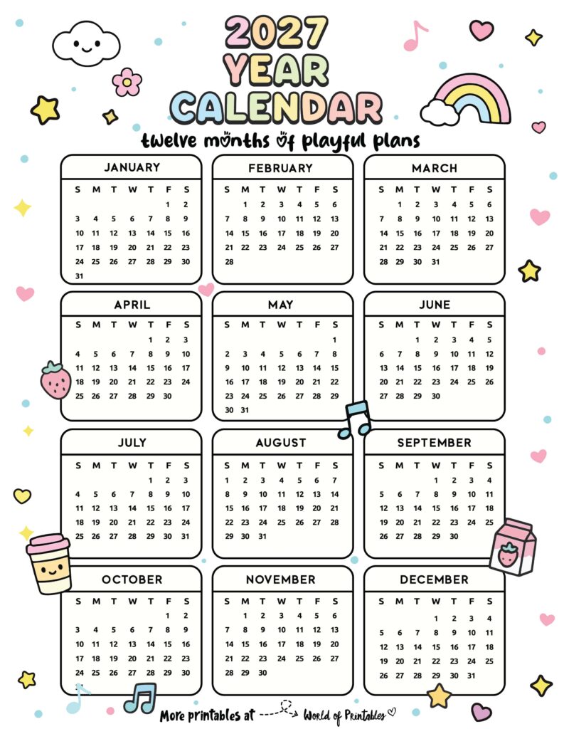 Printable 2027 Year Calendar-61