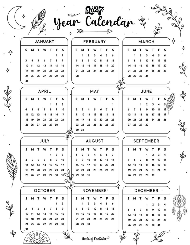 Printable 2027 Year Calendar-62