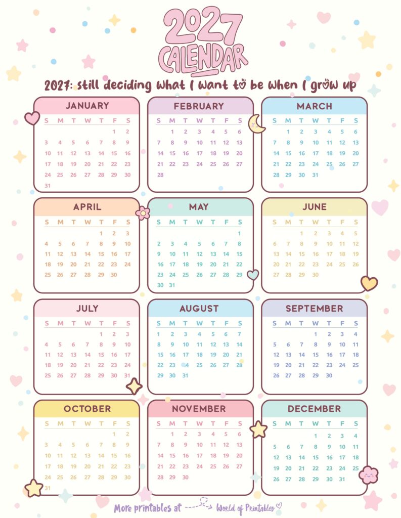 Printable 2027 Year Calendar-66