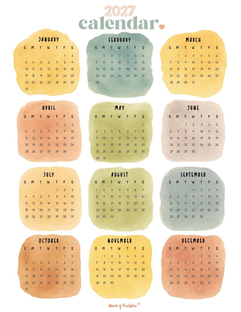Printable 2027 Year Calendar-71
