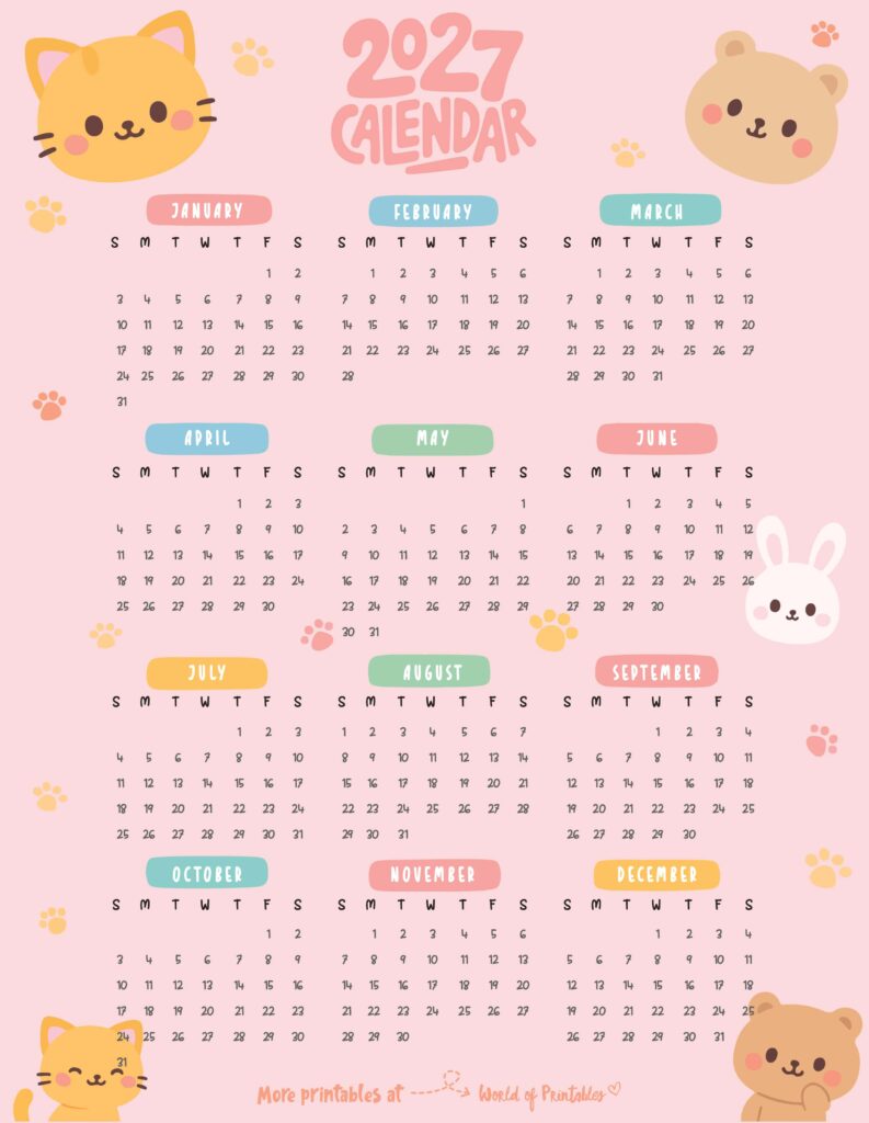 Printable 2027 Year Calendar-79
