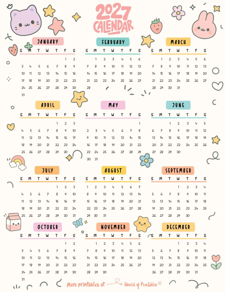 Printable 2027 Year Calendar-80