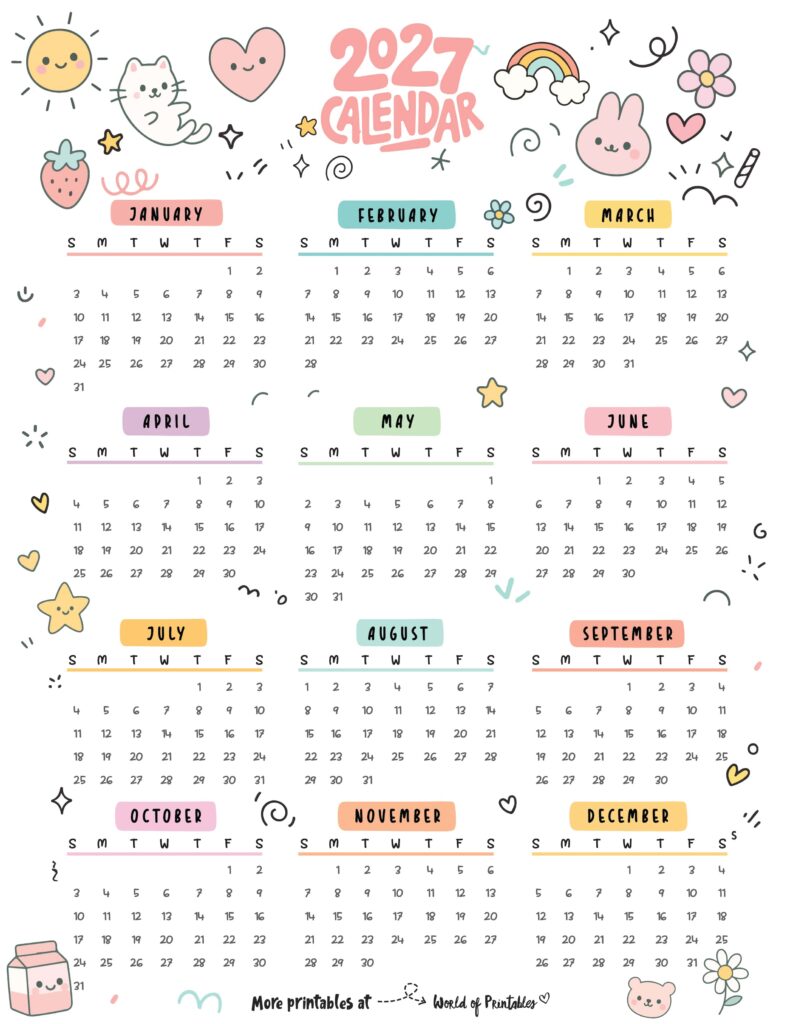 Printable 2027 Year Calendar-81