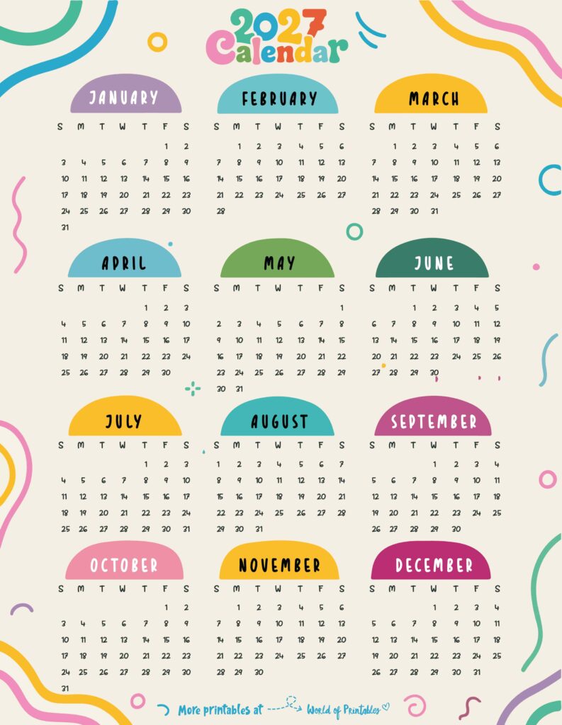Printable 2027 Year Calendar-83