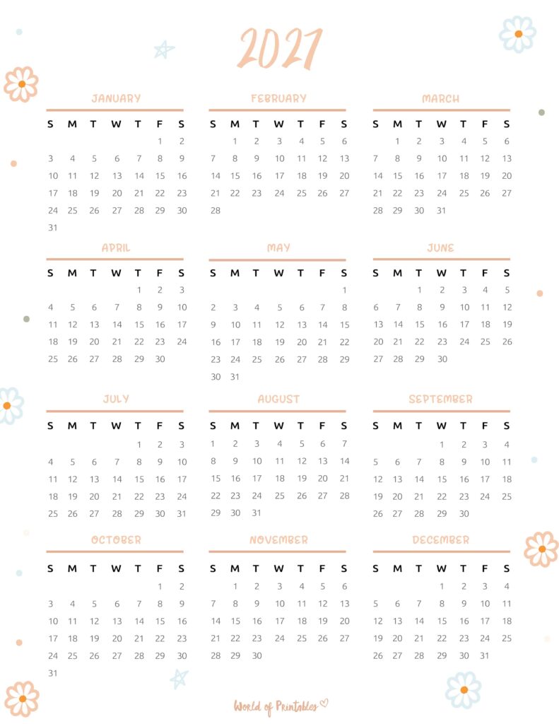 Printable 2027 Year Calendar-98