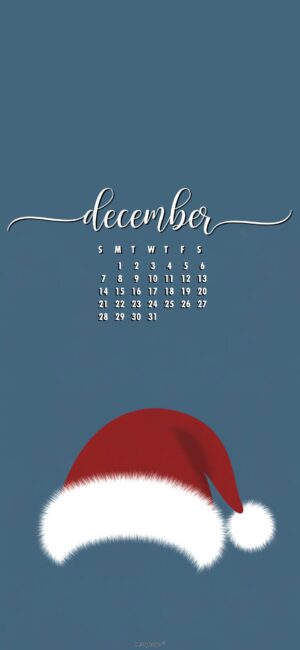 Santa-hat-december-calendar-phone-background