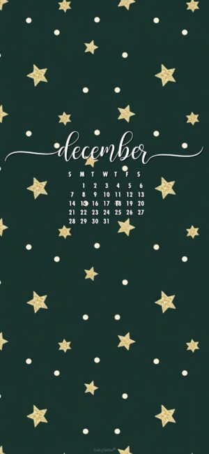 Starry-free-december-phone-wallpaper-calendar