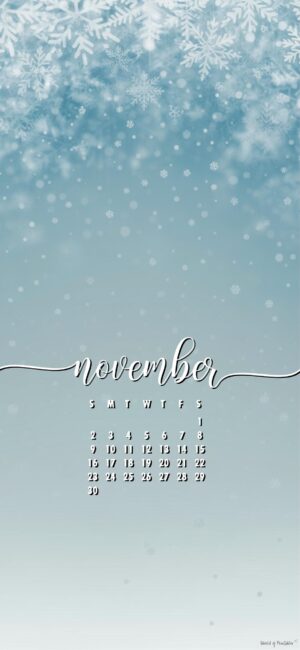 blue-snowflake-november-2025-calendar-phone-wallpaper