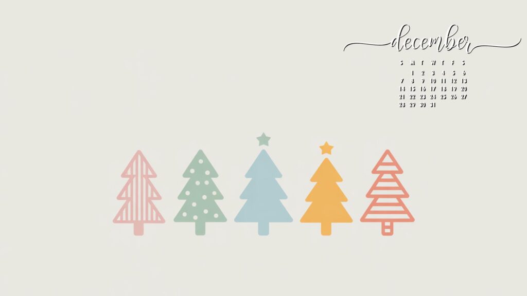 colorful-trees-december-calendar-desktop-wallpaper