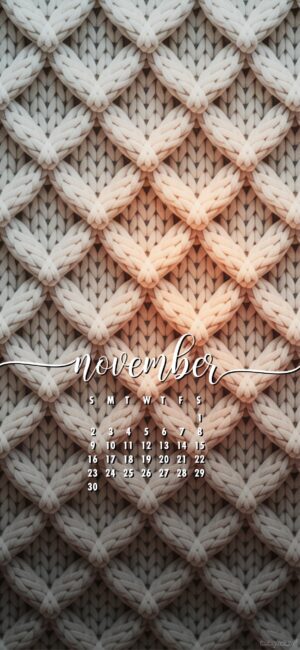 cozy-knit-texture-november-calendar-phone-wallpaper