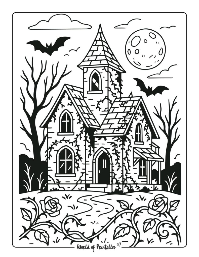 creepy-haunted-church-coloring-page