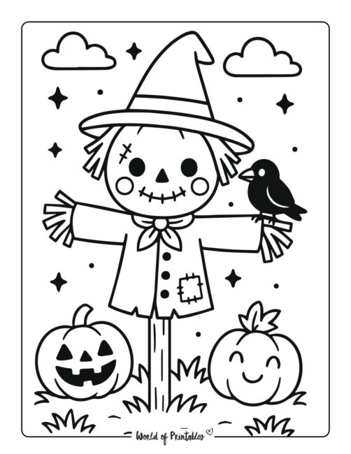 cute-halloween-scarecrow-coloring-page