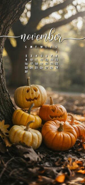 cute-pumpkins-november-calendar-wallpaper-for-phone