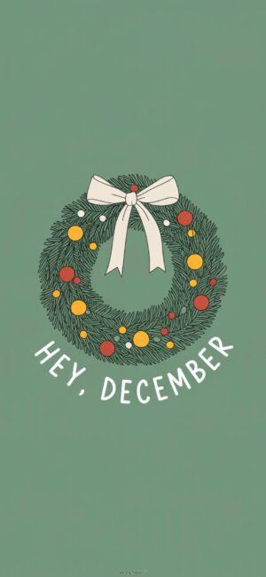 cute-wreath-simple-december-background-phone