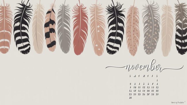 feather-cute-november-calendar-wallpaper-for-desktop