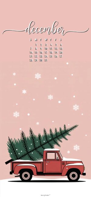 festive-truck-cozy-december-phone-calendar-wallpaper