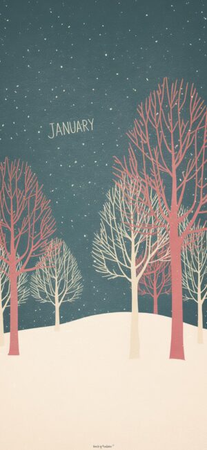 free-cute-forest-january-phone-wallpaper