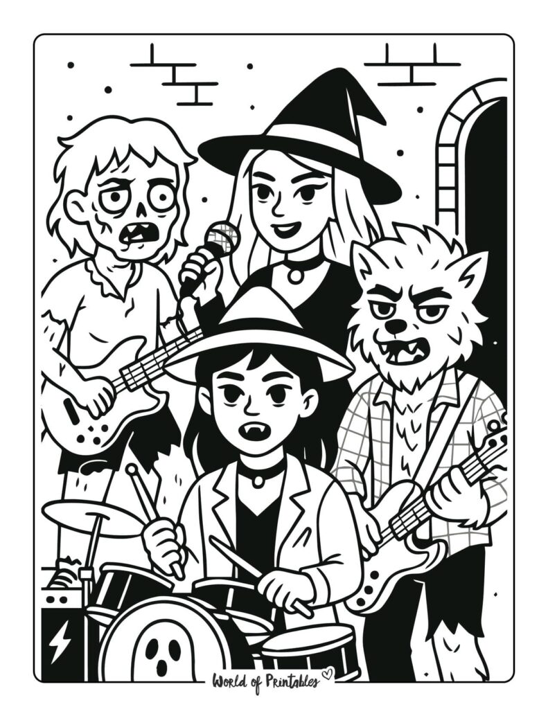 ghoul-band-spooky-coloring-page
