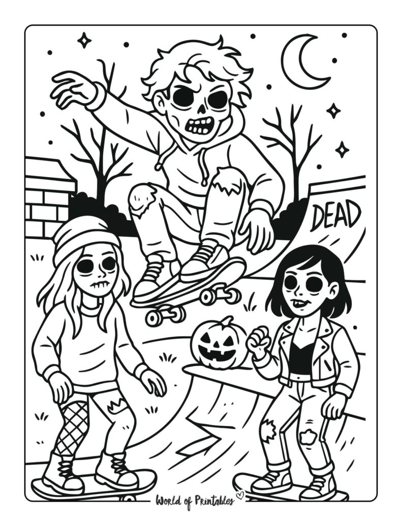 ghoul-skateboarding-coloring-page