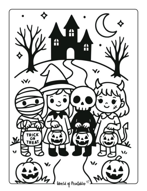 halloween-coloring-page-trick-or-treat-haunted-house