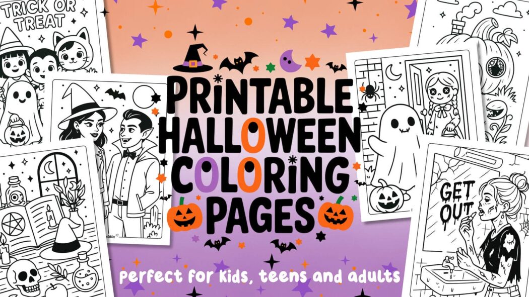 170 Free Halloween Coloring Pages to Print for Kids, Teens and Adults