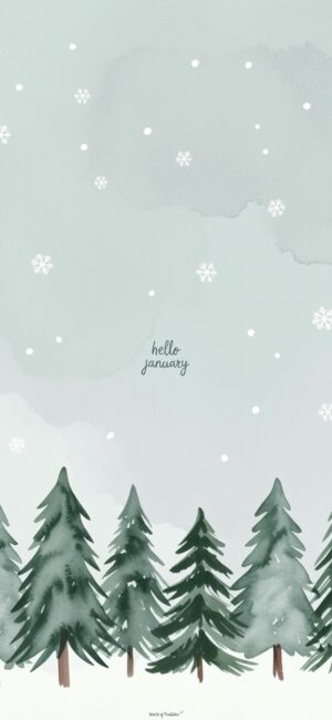 hello-january-minimalist-forest-wallpaper