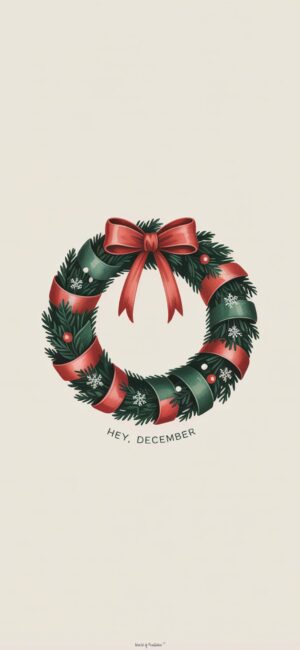 hey-december-wreath-december-iphone-wallpaper