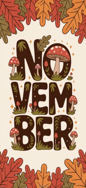 mushroom-november-phone-wallpaper
