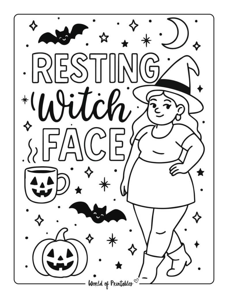 resting-witch-face-cute-witch-coloring-page