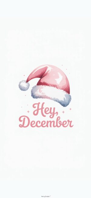 santa-hat-minimalist-december-iphone-wallpaper