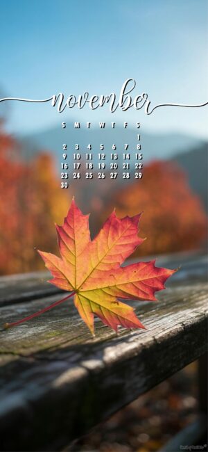 scenic-leaf-free-november-2025-phone-calendar-wallpaper