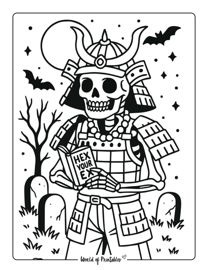skeleton-warrior-halloween-coloring-page