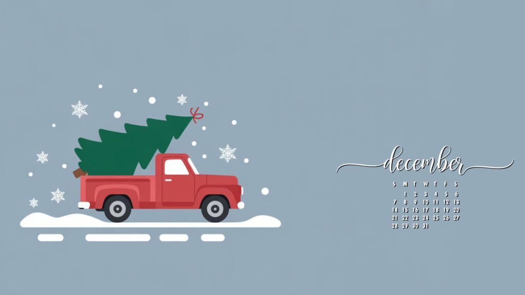 truck-and-tree-cozy-december-calendar-desktop-wallpaper