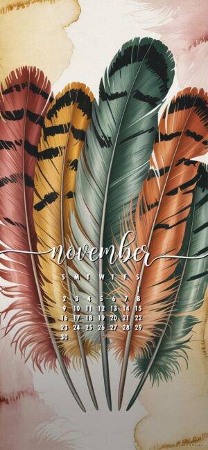 turkey-feathers-aesthetic-november-calendar-phone-wallpaper