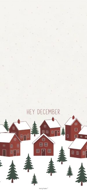 village-minimalist-december-phone-wallpaper