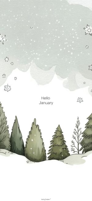 watercolor-forest-january-phone-wallpaper