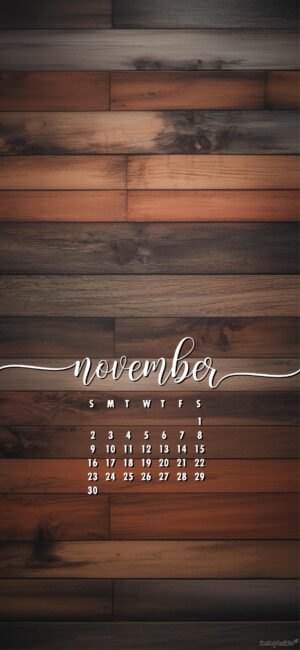 wood-texture-free-november-calendar-mobile-wallpaper