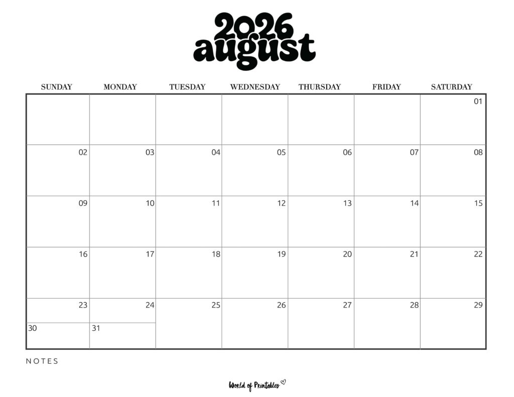 2026 Calendar With Holidays (Free Printable PDFs) - World of ...